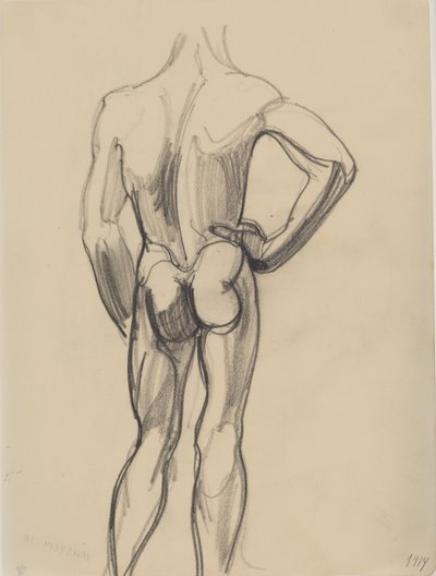 Male Model, Seen from the Back by J.A. Jerichau