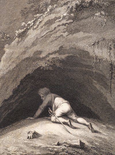 The Beaten Niels Klim Crawls into the Cave by J.F. Clemens