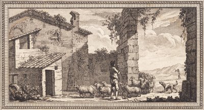 A Shepherd with Sheep and Goats by J.F. Clemens