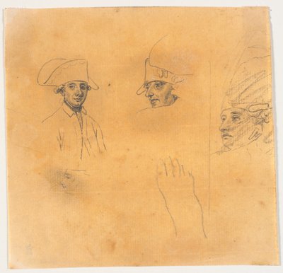 Preparatory Work for the Engraving: Frederick the Great Riding Home After a Review at Potsdam by J.F. Clemens