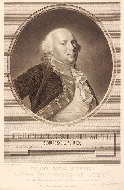 Friedrich Wilhelm II, King of Prussia by J.F. Clemens