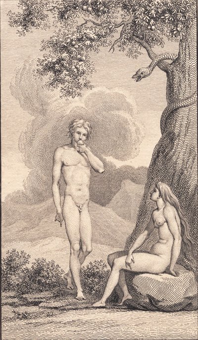 Illustration for Johannes Ewald "Adam and Eve". IV by J.F. Clemens