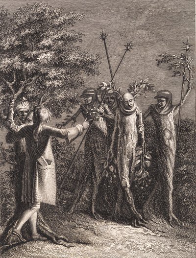 Niels Klim Sees a Potuan Criminal Being Led Away by Three Guards by J.F. Clemens