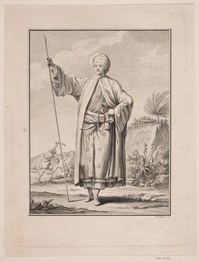 Portrait of Carsten Niebuhr in Arabic Dress by J.F. Clemens