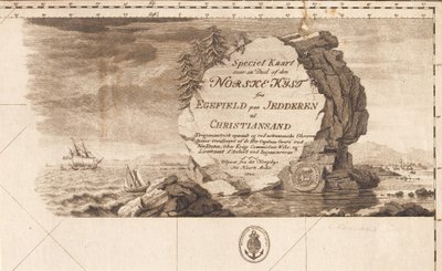 Special Map of a Part of the Norwegian Coast from Egefield on Jedderen to Christiansand by J.F. Clemens