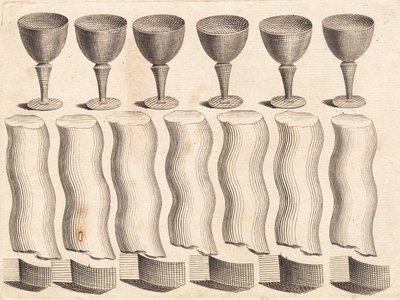 Study Sheet of Goblets and Parts of a Twisted Round Rod by J.F. Clemens