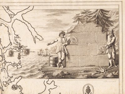 Title Vignette for a Sea Chart by J.F. Clemens