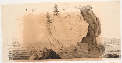 Draft for Title Vignette for a Sea Chart: Special Map of Part of the Norwegian Coast by J.F. Clemens
