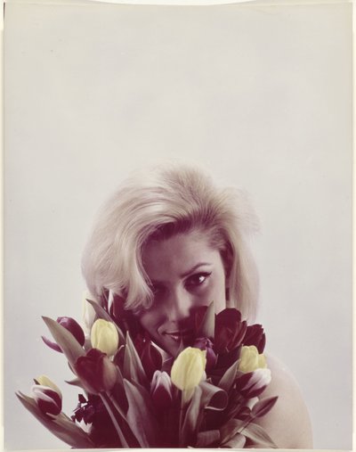 Portrait of a Woman with a Bunch of Tulips by J.F. van Hengel
