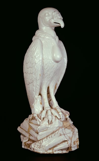 One of a Pair of Large White Meissen Figures of Vultures by J.G. Kirchner