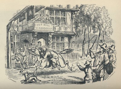John Gilpin Passing The Bell, Edmonton by JG Whymper