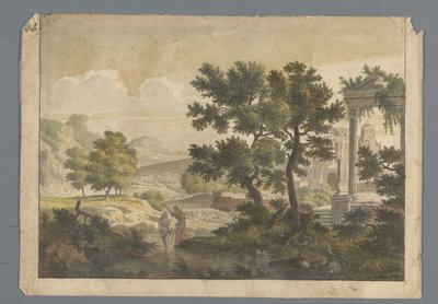 Landscape with the Baptism of Christ by J.H. Wend