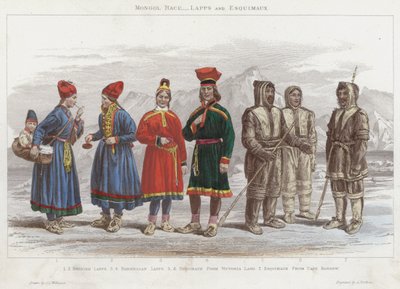 Mongol Race, Lapps and Esquimaux by J.L. (after) Williams