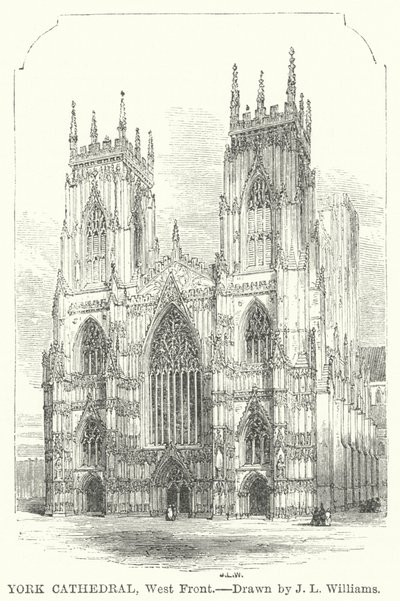 York Cathedral, West Front by J.L. (after) Williams