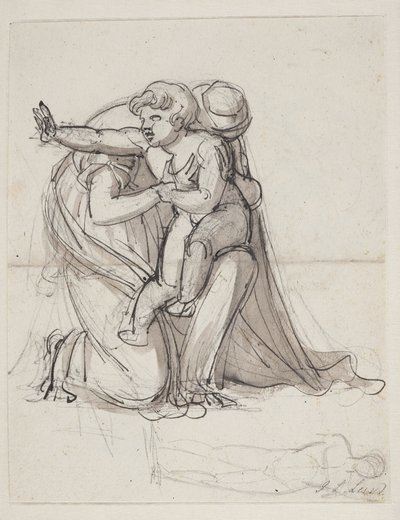 Mother and Child. Study for Andromache Mourning Hector