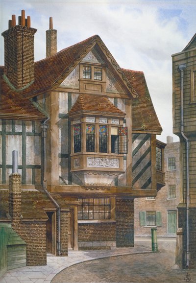 Houses in Bishopsgate, City of London, 1860 by JL Stewart