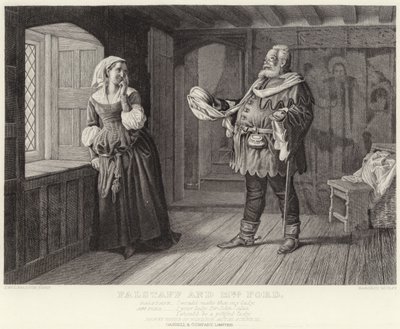 Falstaff and Mrs Ford, Merry Wives of Windsor, Act III, Scene III by J.M.L. Ralston