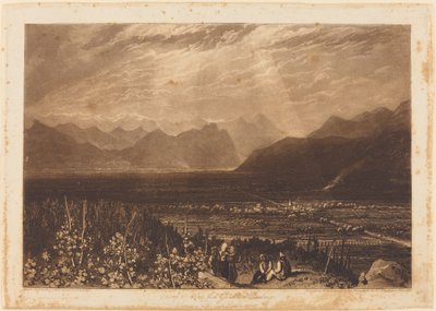 Chain of Alps from Grenoble to Chamberi, published 1812 by Joseph Mallord William Turner