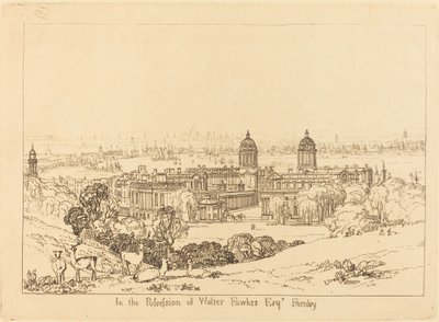London from Greenwich, published 1811 by Joseph Mallord William Turner