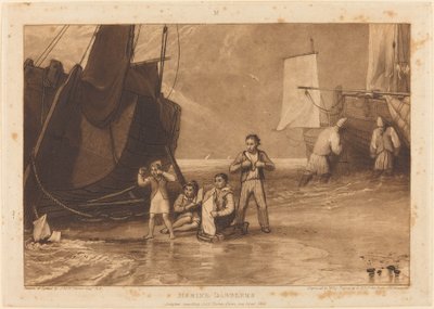 Marine Dabblers, published 1811 by Joseph Mallord William Turner