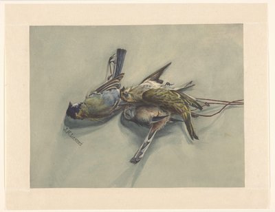 Still Life with Three Dead Birds by J.N. Landré (signed by artist)