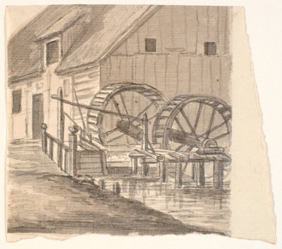 Mill Wheel and Part of a Mill by J.P. Møller