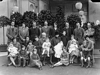 The 9th Duke of Devonshire with His Children and Grandchildren at Chatsworth, Christmas 1925 by JR Board
