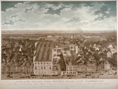 Aerial view of the Genuine Beer Brewery, Golden Lane, City of London by JS Barth