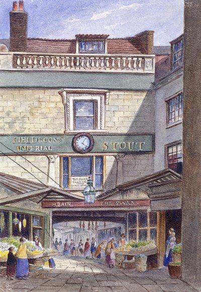 Swan Inn, Leadenhall Market, London, c1870 by JT Wilson