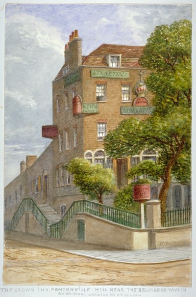 The Crown Inn, Pentonville Hill, Islington, London by JT Wilson