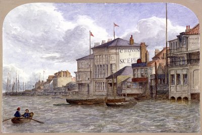 View of the Crown And Sceptre Inn, Greenwich, London by JT Wilson