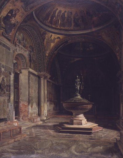 The Interior of the Baptistery in St. Mark
