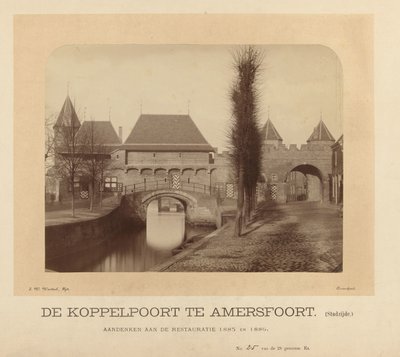 The Koppelpoort in Amersfoort (city side) by J.W. Wentzel