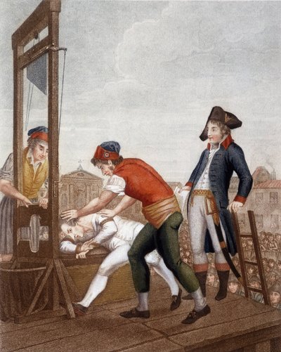 Maximilien Marie Isidore de Robespierre at the Guillotine by J. (after) Beys