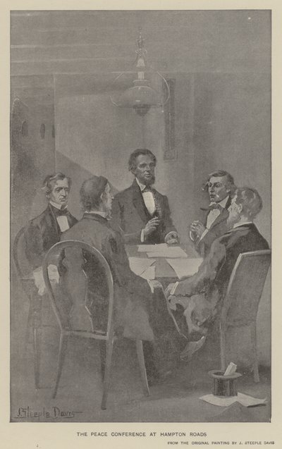The Peace Conference at Hampton Roads by J. (after) Steeple Davis