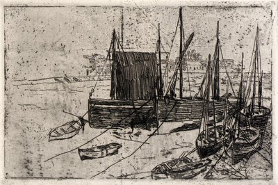 Boats at Port Erin--Isle of Man by J. Alden Weir