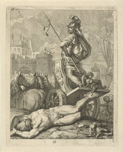 Achilles with the Body of Hector behind His Chariot (Scenes from the Life of Achilles series) (Vitam et Mortem Achilli series) by J. Alexander Janssens