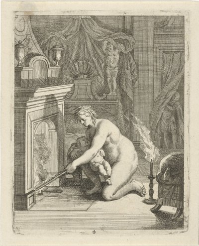 Thetis Stops Achilles in the Fire (Scenes from the Life of Achilles) by J. Alexander Janssens