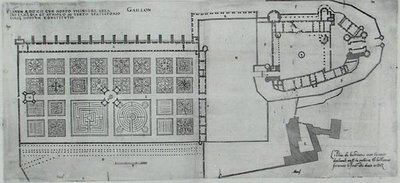 Plan of the Enclosed Gardens and Chateau de Gaillon, from 