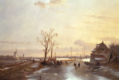 Winter Scene, 1853 by J. Anton Mignon