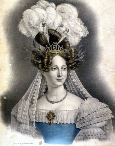 Portrait of the Duchess of Angouleme (Marie Therese or Madame Royale) by J. B. (after) Pointel du Portail