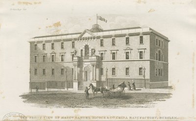 Burslem - factory of Messrs. Samuel Alcock & Cos.: steel engraving by J Barlow
