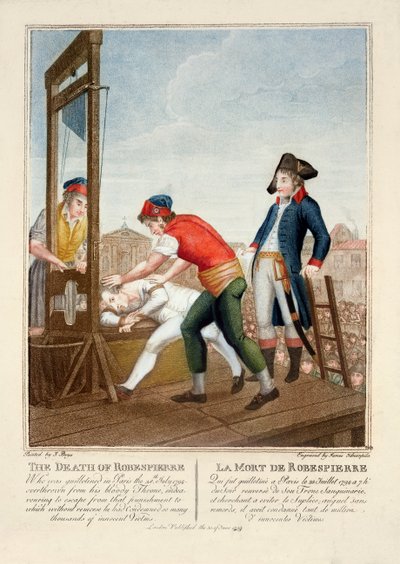 The Death of Robespierre, 28th July 1794, engraved by James Idnarpila by J. Beys