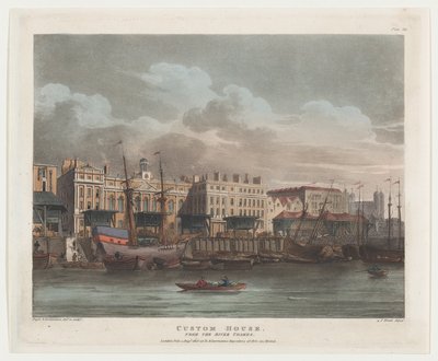 Custom House, August 1, 1808 by J. Bluck