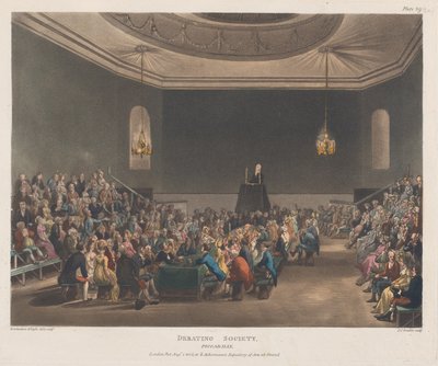 Debating Society, Piccadilly, August 1, 1808 by J. Bluck