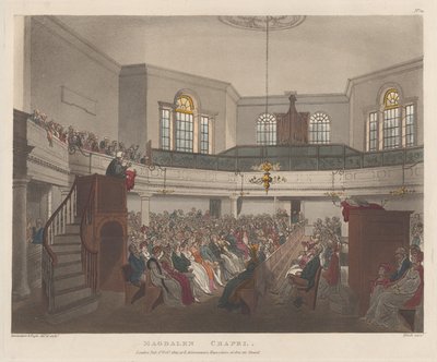 Magdalen Chapel, February 1, 1809 by J. Bluck