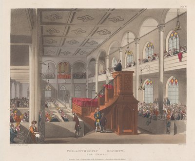 Philanthropic Society, The Chapel, April 1, 1809 by J. Bluck