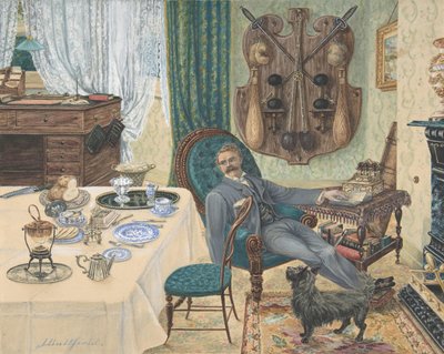 A Bachelor in His Study The Sportsman