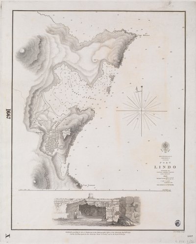 Archipelago, Rhodes I., Port Lindo Surveyed by Captain Thomas Graves, HMS 