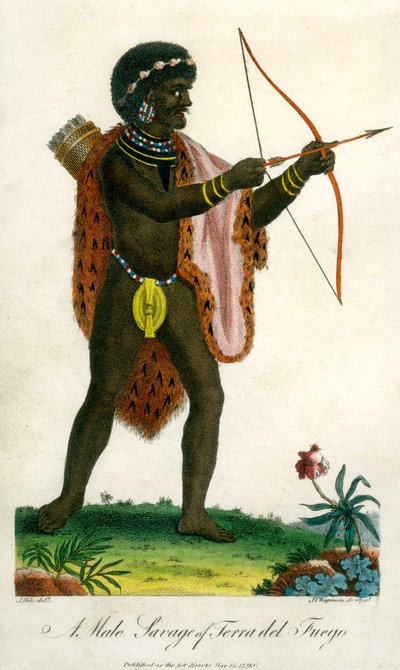 A Male Savage of Terra del Fuego, 1795 by J. Chapman